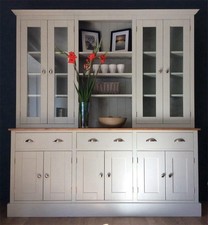 6ft Welsh Dresser - Built In UK Of Solid Painted Pine- Kitchen Cabinet Unit