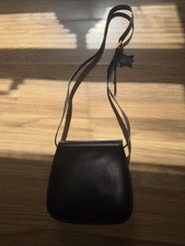Laura Ashley Vintage Small Leather Shoulder Bag Black