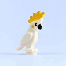 LEGO Cockatoo Bird Minifigure – White Parrot with Yellow Crest - New Lego Animal