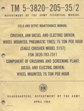 TM5-3820-205-35/2 Crusher diesel Eagle-5157 Repair Maintenance Operators book 