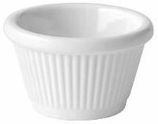 Melamine Fluted Ramekin White