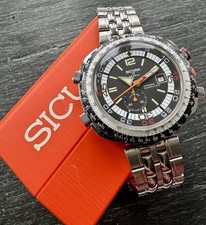 LOVELY VINTAGE SICURA CHRONO COMPUTER MEN WRISTWATCH CIRCA:1970’s-MINT