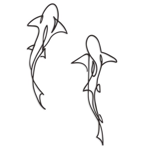 Metal fish wall decor - metal,