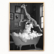 Funny bathroom giraffe in