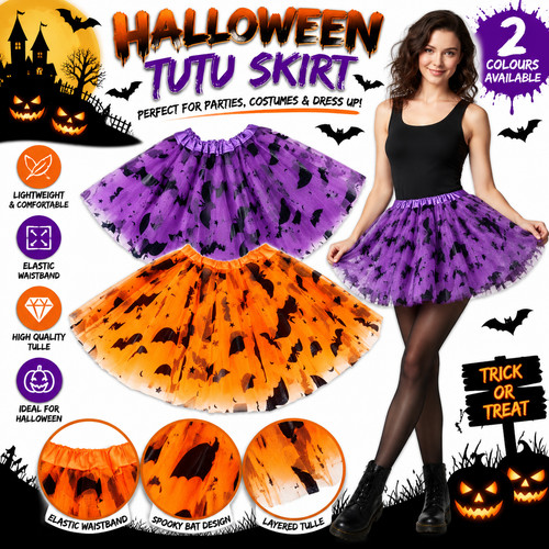 Halloween bat printed tutu - bat,