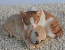 SHERRATT & SIMPSON Adorable Ginger Tabby Kitten Cat and Puppy Figure - 55615