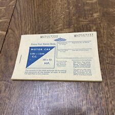 Motor Fuel Ration Book (Motor Car 1101 - 1500cc/10-13 HP cars) History. Complete