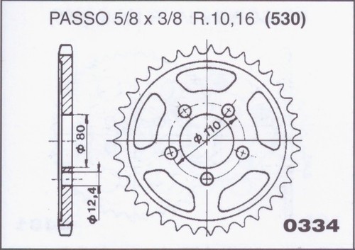 Crown rear sprocket - crown,