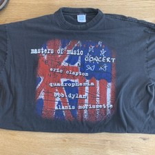 Eric Clapton 1996 Vintage Masters of Music Black T-Shirt Quadrophenia XL