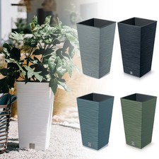 Tall Square Plastic Plant Pots