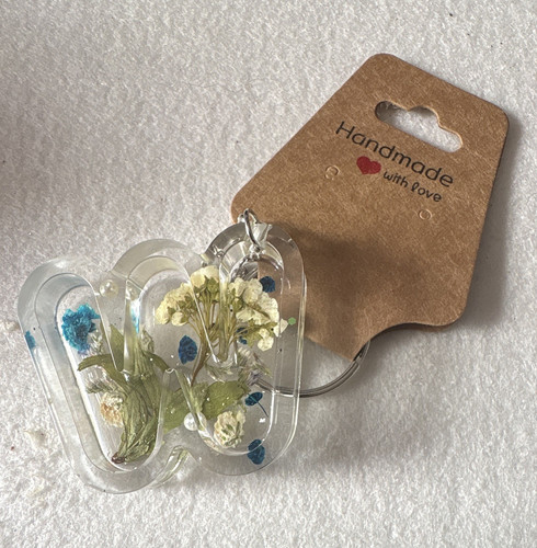 Handmade clear resin floral - clear, w