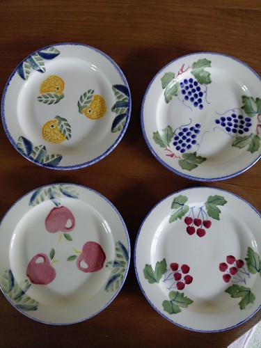 Poole pottery set fruits - pottery, of