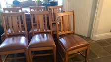 6 leather ducal dining chairs