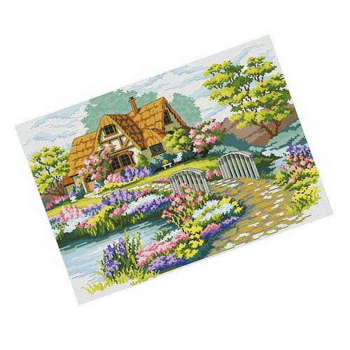 Stamped cross stitch - cross,