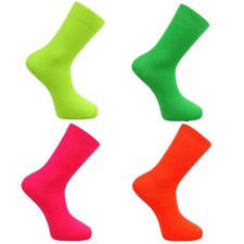 Womens/Girls Bright Neon Socks Orange/Yellow/Green/Pink