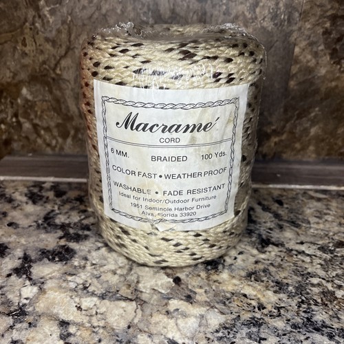 Vintage macrame cord - cord, 6mm
