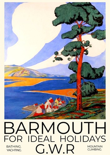 Barmouth railway poster gwr - barmouth,