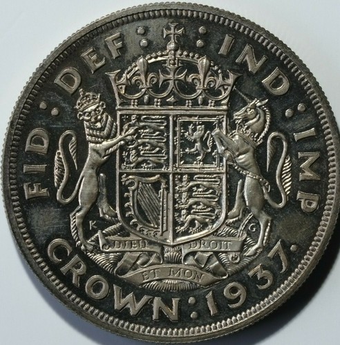 1937 proof kgvi silver crown - proof, 5