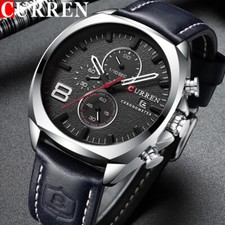 CURREN Watch Men Waterproof Chronograph Sport Military Male Luxury  Wristwatch