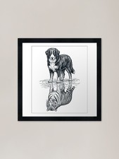Vintage Bernese Mountain Dog