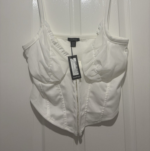 Boohoo white corset - boohoo, top