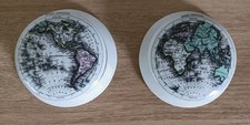 Vintage Optimago  paperweights Staffordshire English Easten & Western Hemisphere