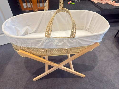 Moses basket with - moses, wooden