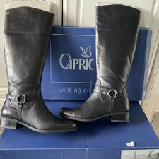 Soft Leather Black Knee Length