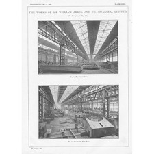 SWANSEA Sir William Arrol & Co Works 3x Vintage Engineering Prints 1925