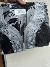 Mens Premium Moroccan Thobe  embroidery Jubbah Kaftan Short Sleeves