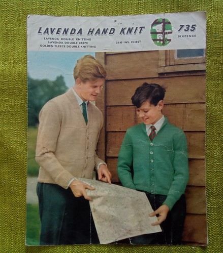 Vintage lavenda 1950s knitting - vintage,