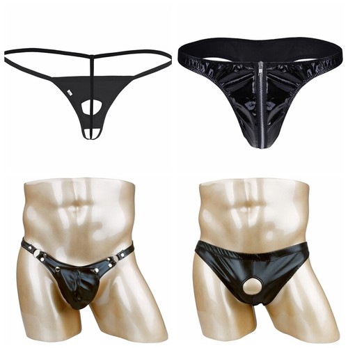 Men front zipper thong - men's,