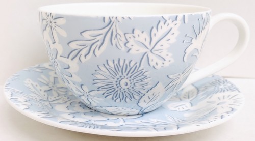 Blue lace breakfast - cup, saucer