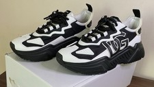Dolce & Gabbana D&G Daymaster White Black Leather Sneakers Trainers Shoes 43.5