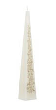 Cream Tall Pyramid Christmas Advent Candle Countdown To Christmas 32.5cm x 5cm