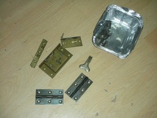 Gents' of Leicester chain fusee Night Watchman clock PARTS hinges and lock