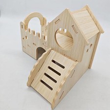 Wooden hamster hideout house - hamster,