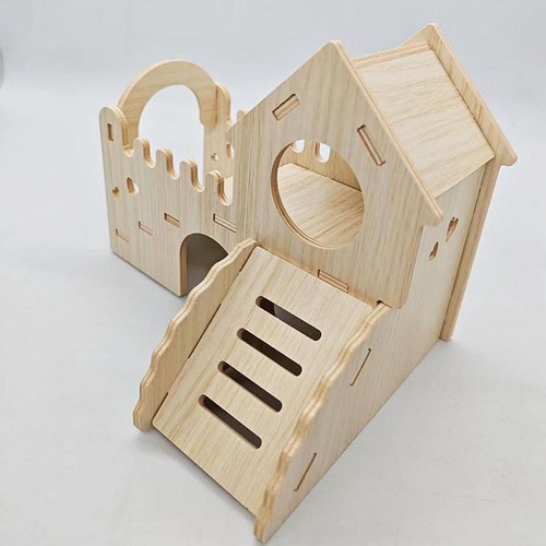 Wooden hamster hideout - hamster, house
