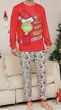 Christmas Grinch Men's Pyjamas Set  2pcs Size XL Gift For Him