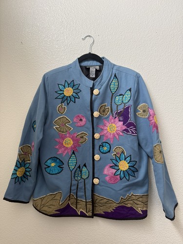 Indigo moon blue - floral, lily