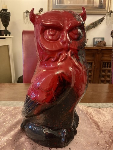 Rare royal doulton flambe owl - flambe,