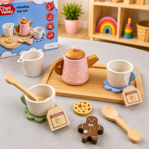 Chad valley wooden tea - chad, set