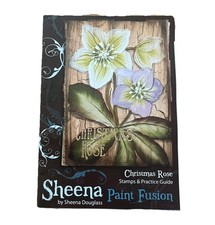 Sheena Douglass Paint Fusion Stamps - Christmas Rose  rubber stamps vgc