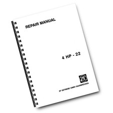 ZF 4 HP 22 TRANSMISSION WORKSHOP SERVICE REPAIR MANUAL REPRINTED COMB BOUND 