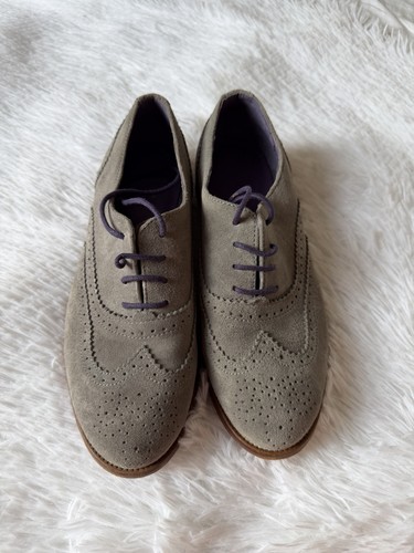 Boden grey suede brogue oxford - suede,