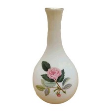 Wedgwood Hathaway Rose Single Bud Vase Bone China 13.5cm Tall Vintage Preloved 