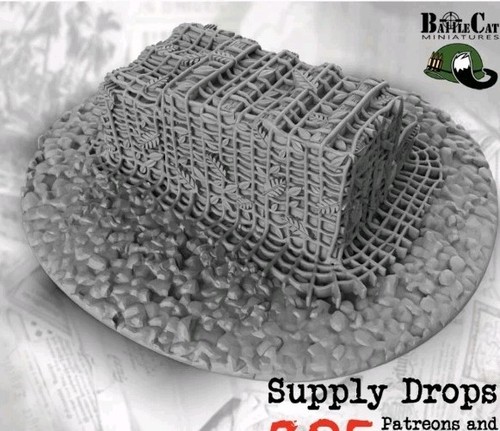 Wwii supply drop - drop, printed
