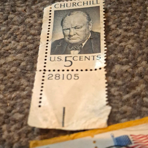 Cents blue postal stamp - blue,