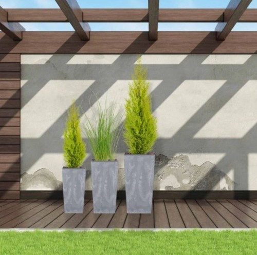 Set tall planter plant - set, of