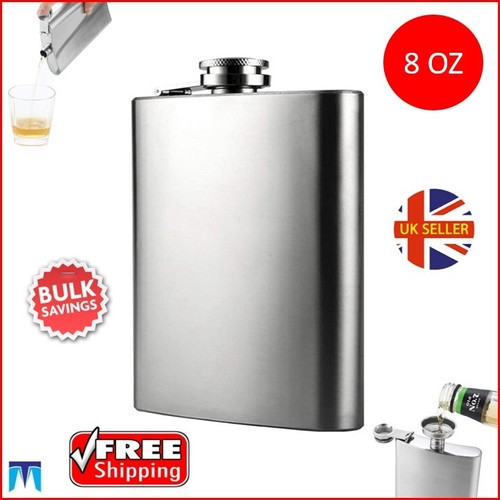 Hip flask 8oz stainless - flask,